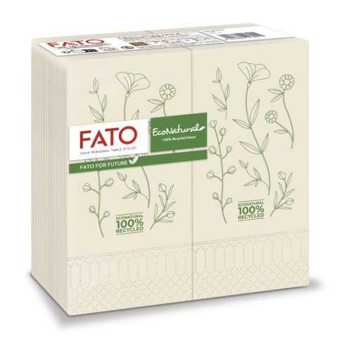 Lucart 82130100 EcoNatural Flora 33X33cm, 2 rétegű, 1/8 hajtású, 50lap/csomag, 27 csomag/karton