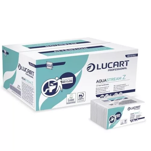 Lucart Aquastream Z hajtott kéztörlő, 2r., 242lap/cs., 15cs./karton