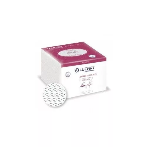 Lucart Texicell Select 29x34 hajtott törlőkendő, 40lap/cs, 32cs/kart., 1rétegű, hófehér