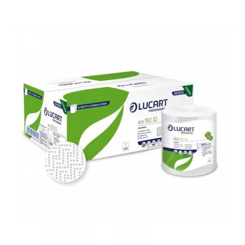 Lucart Eco 150 ID, tekercses kéztörlő, 2r., fehér, 150m/tek., 6tek./karton