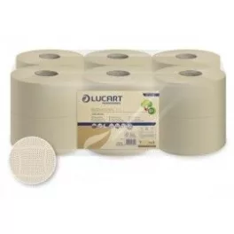   Lucart EcoNatural 19J, toalettpapír, 19cm-es, 2r, havana, 160m/tek., 12tek./zsugor