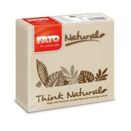   Lucart Fato Drink Natural szalvéta, 2r., 24x24cm, 100lap/cs., 12cs./karton