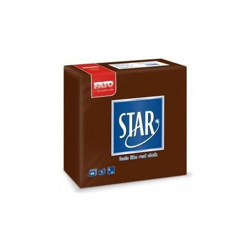 Lucart Fato Star csokoládé szalvéta 38x38, 1/4 hajtású, 2r., 40lap/cs., 30cs./karton