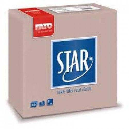 Lucart Fato Star galambszürke szalvéta 38x38, 1/4 hajtású, 2r., 40lap/cs., 30cs./krt.