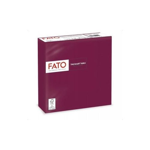 Lucart Fato Smart Table bordó szalvéta 33x33, 1/4 hajtású, 2r., 50 lap/cs., 24 cs./krt.