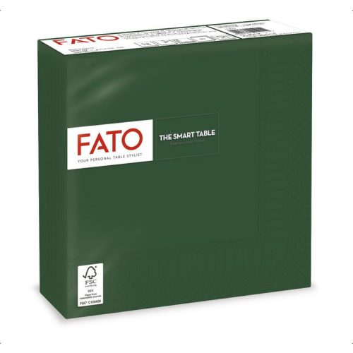 Lucart Fato Smart Table erdőzöld szalvéta 33x33, 1/4 hajtású, 2r., 50 lap/cs., 24 cs./krt.