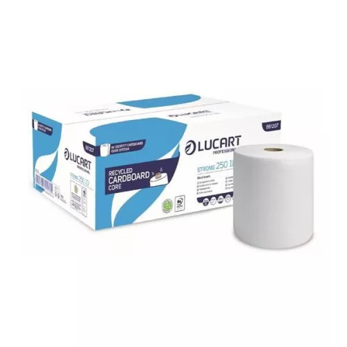 Lucart Strong 250 ID, tekercses kéztörlő, 1r., cell., 250m/tek., 6tek./zsugor