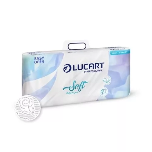 Lucart Strong 2.10 toalettpapír, 2r., cell., 10 tek./csomag, 8 csomag/zsugor