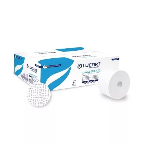 Lucart Strong 900 ID, tekercses toalettpapír, 2r., cell., 900lap/tek.,12tek./karton
