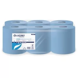   Lucart Strong L-One Maxi Blue 450, tekercses törlő, 2r., kék, 450lap/tek.,6tek./zsugor