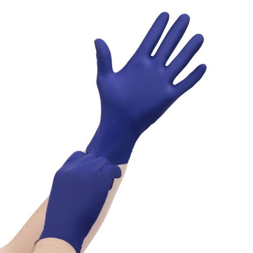 Nitril "S" kék púdermentes vizsgálókesztyű, 100db/doboz