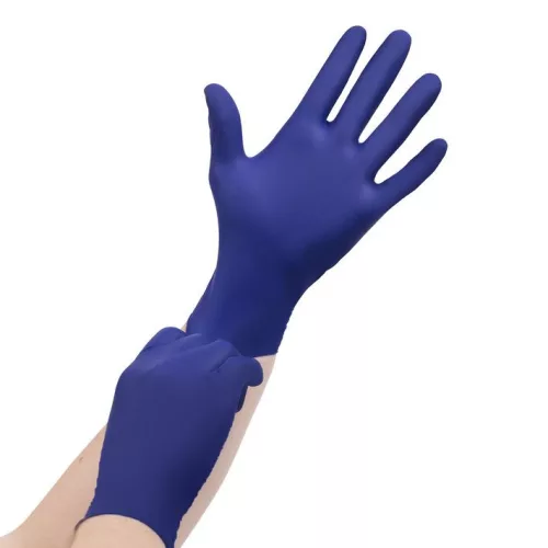 Nitril "XL" kék púdermentes nitril vizsgálókesztyű, 100db/doboz