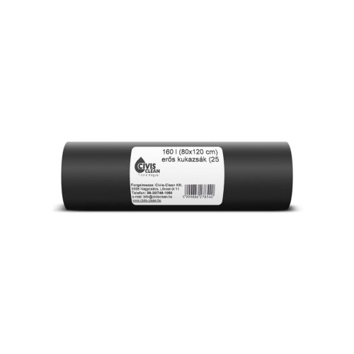 Hulladékgyüjtő zsák, 160 literes erős, 25mic., 10db/roll